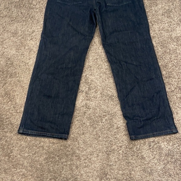 Carhartt Women's Flannel Lined Jeans Straight Leg Loose Fit Dark Wash 18X32 - Picture 6 of 10